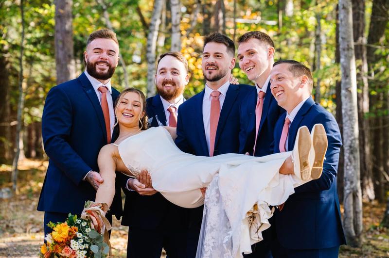 Father walking bride down the aisle